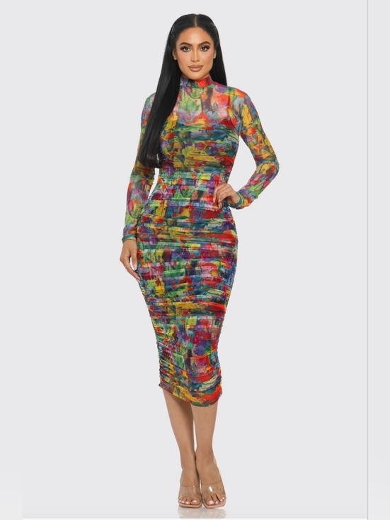 Capsule Dresses & Skirts - Painted Perfection Midi Length Dress